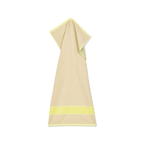 Kollane/roosa orgaanilisest puuvillast froteerätik 50x100 cm Check - JUNA-image-2