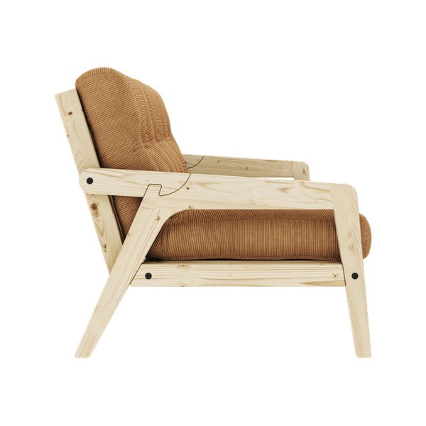 Corduroy diivanvoodi sinepipruun 204 cm Grab Clear - Karup Design-image-4