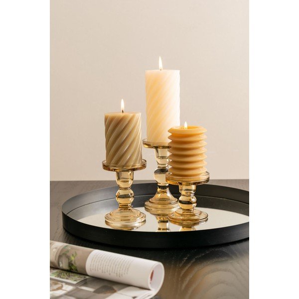 Helepruun klaasist küünlajalg Art Glass Art - PT LIVING-image-1