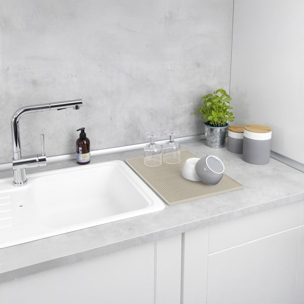 Beež kummist nõudekuivatusalus 40x30 cm Maxi - Wenko-image-3