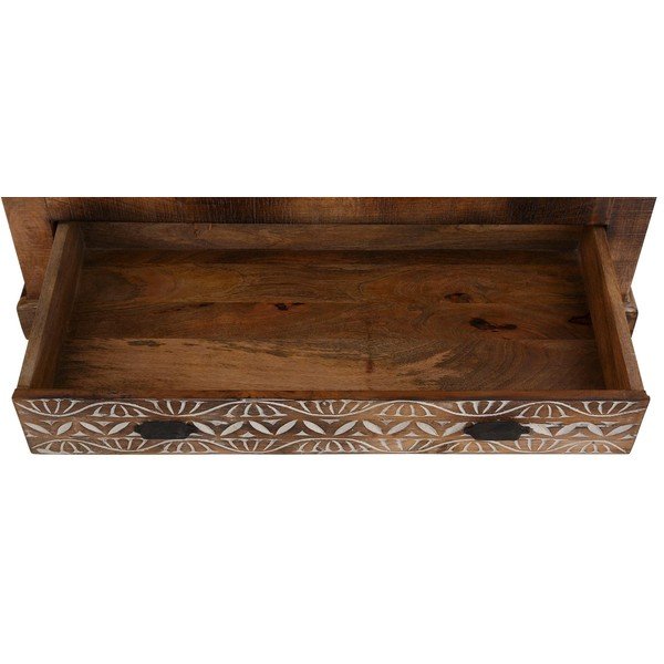 Pruun mangopuust riidekapp 190x45 cm Maneesh - Støraa-image-4