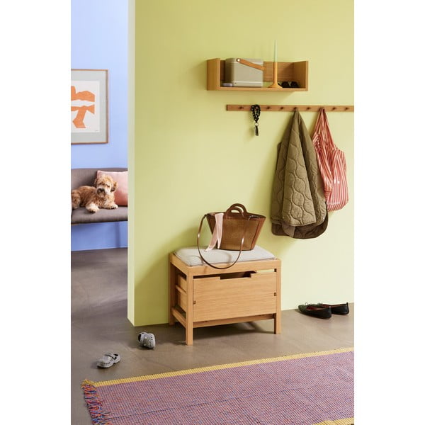 Tammepuidust riiul 40 cm Savor - Hübsch-image-1