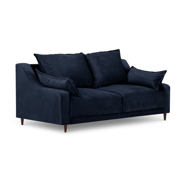 Modrá sametová pohovka Mazzini Sofas Freesia, 150 cm-image-2
