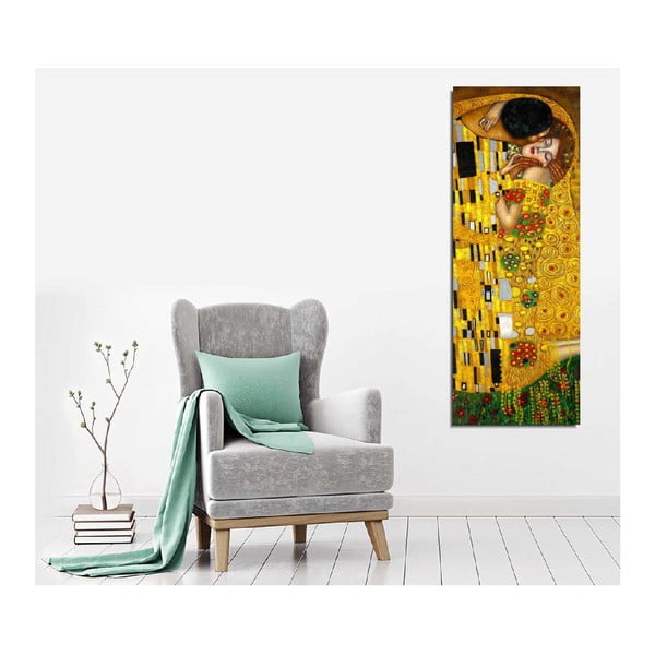 Seinareproduktsioon lõuendil Gustav Klimt Suudlus, 30 x 80 cm Gustav Klimt - The Kiss - Wallity-image-1
