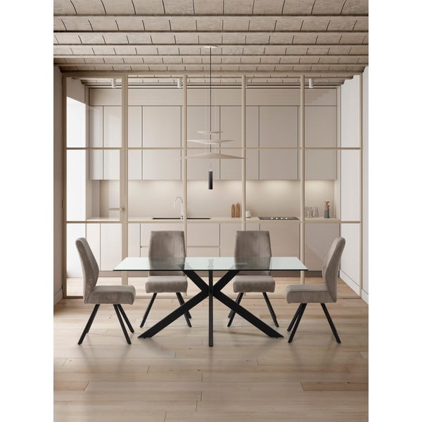 Helehallid velvetist söögitoolid 2tk komplektis Anibal - Marckeric-image-1