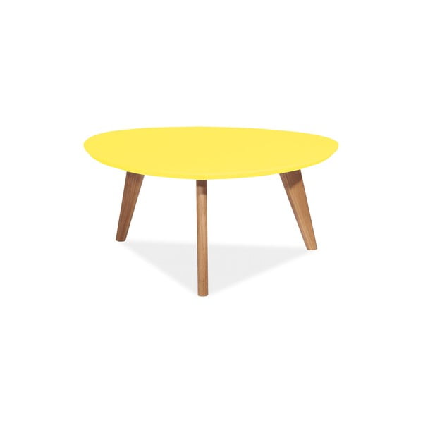 Konferenční stolek Milan 80 cm, žlutý