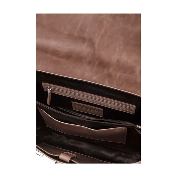 Konjaki pruun meeste vasikanahast kohver - Ferruccio Laconi-image-3