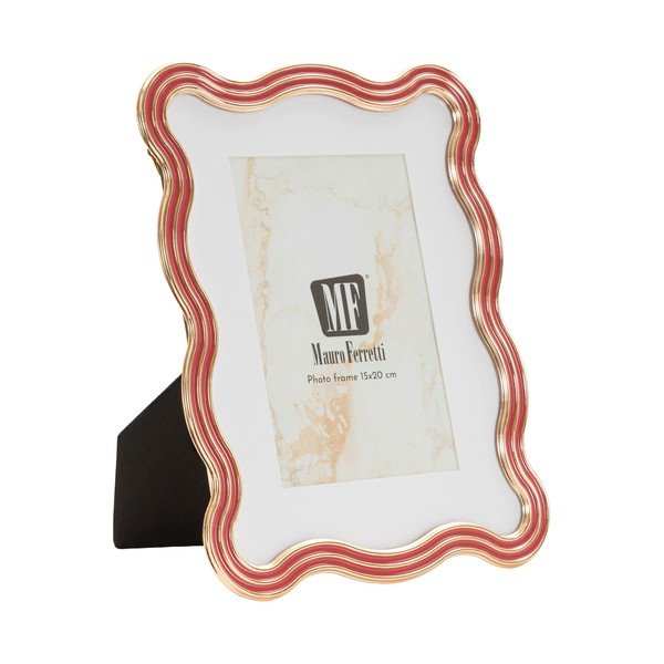 Punane/kuldne metall/klaas seisuraam 17,5x22,5 cm Elizabeth - Mauro Ferretti