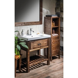 Pruun kuuse täispuidust ilma valamuta üksus  76x83 cm Brand – Sapho