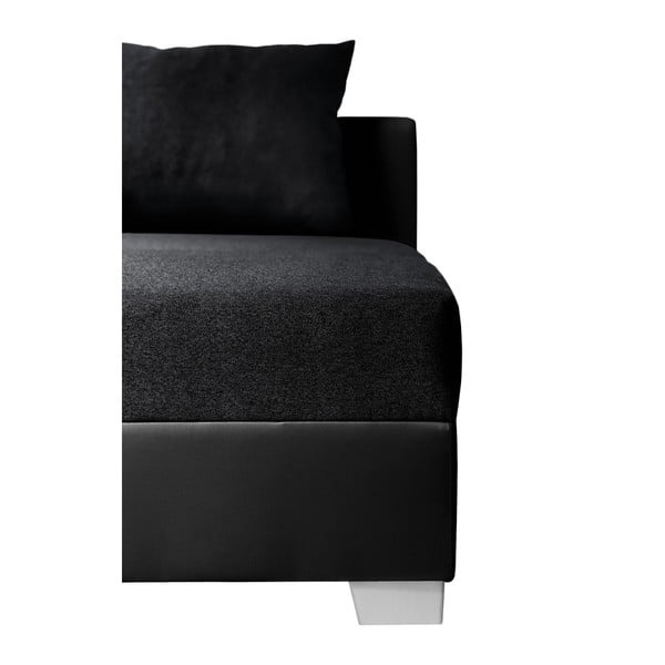 Černá rohová pohovka s lůžkem na pravé straně INTERIEUR DE FAMILLE PARIS Aventure-image-1