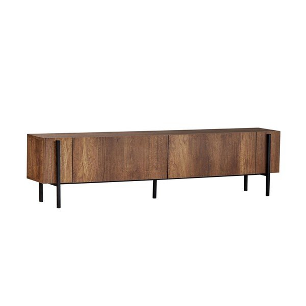Tume naturaalses toonis pähklipuust televiisorilaud 180x45x30 cm Nexus - Kalune Design