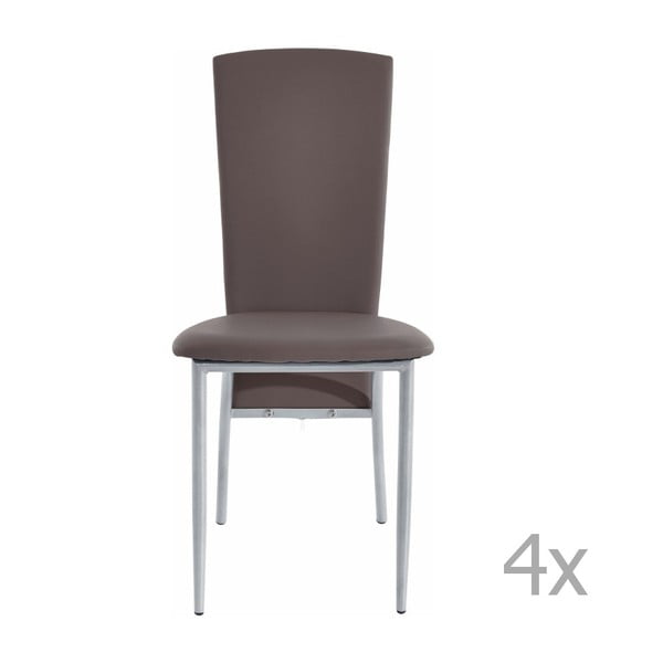 Sada 4 hnědých  jídelních židlí Støraa Nevada