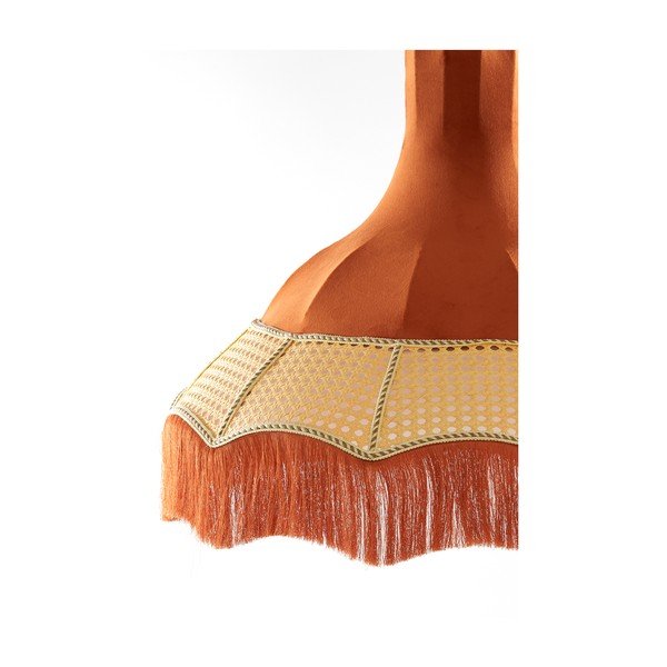 Oranž rippvalgusti tekstiilist varjuga ø 50 cm Mizia - Light & Living-image-4