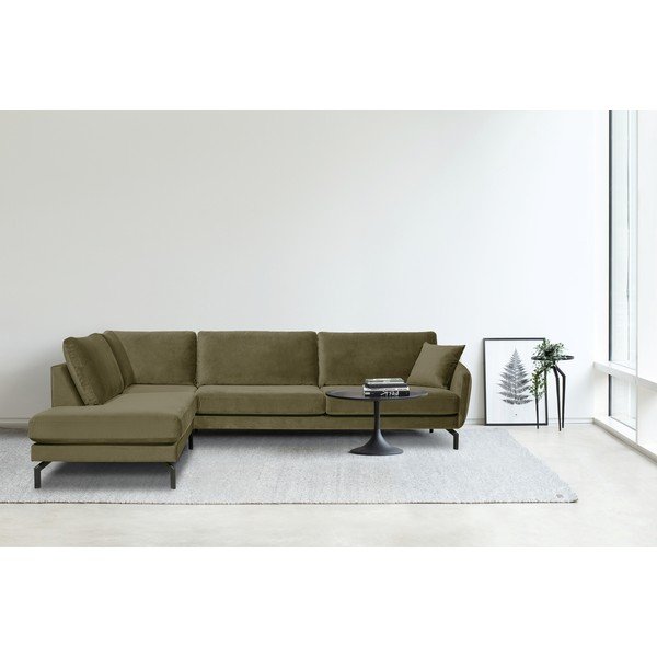 Roheline sametne nurgadiivan (vasakpoolne nurk) Magic - Scandic-image-1