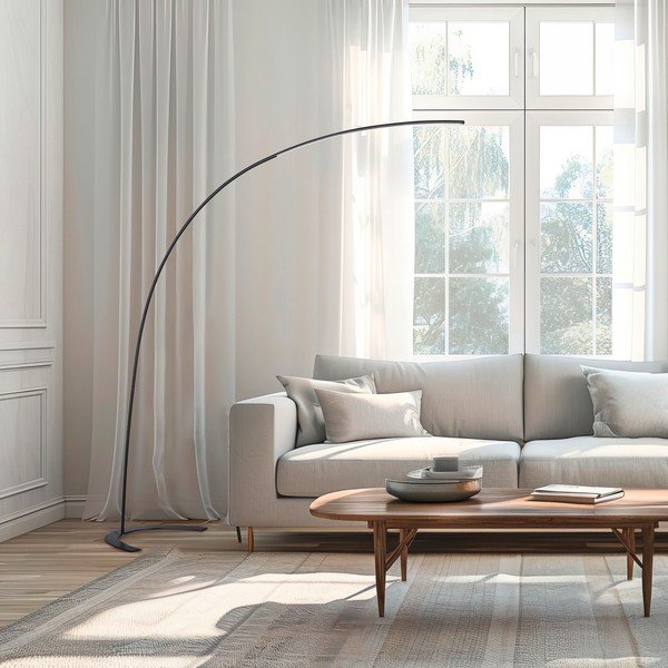 Tumepruun hämardatav LED-põrandavalgusti (kõrgus 210 cm) Shanghai - Trio-image-1