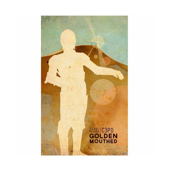 Cedule C3PO, 45x28 cm-image-1