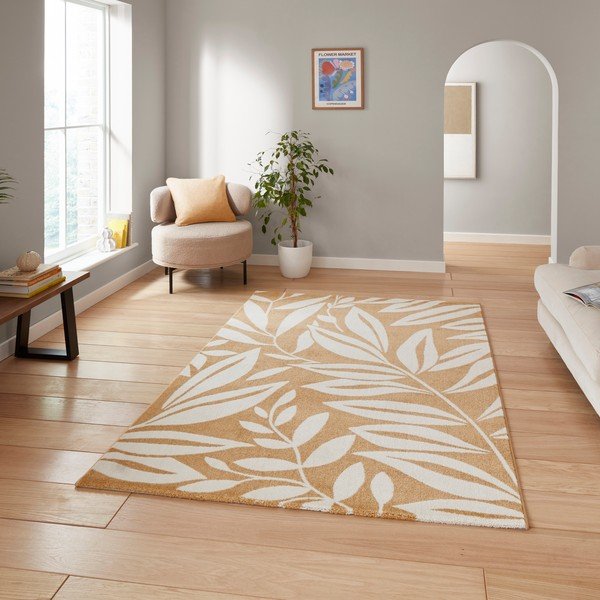Ookerkollane vaip 120x170 cm Sorral Leaves - Catherine Lansfield-image-2
