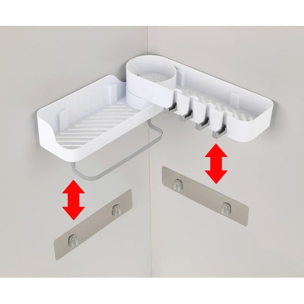 Valge nurgas isekandev vannitoa riiul - Maximex-image-4