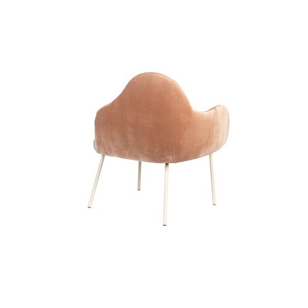 Virsikuvärvi sametist tugitool Friuli - Zuiver-image-4