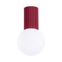 Burgundiapunane laevalgusti klaasist varjuga ø 12 cm Orbital - Sollux