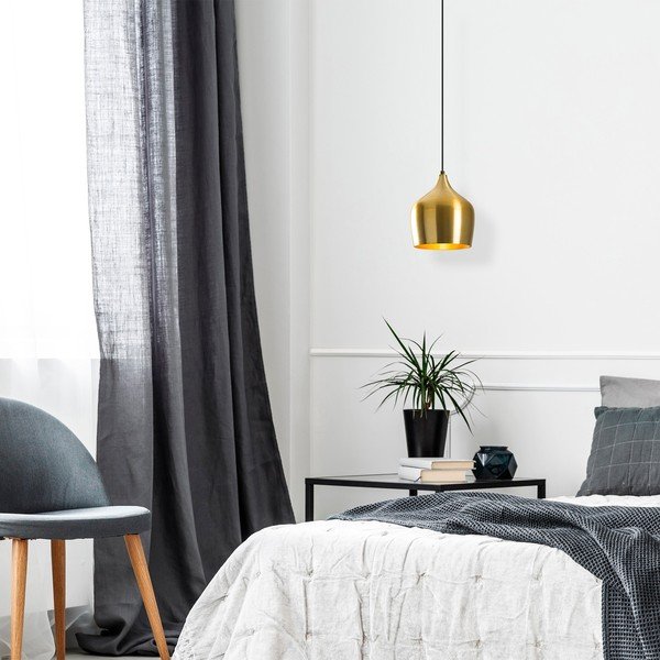 Kuldne rippvalgusti metallist varjuga ø 22 cm Dodo - Opviq lights-image-1