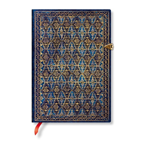 Linkovaný zápisník s tvrdou vazbou Paperblanks Blue Rhine, 13 x 18 cm