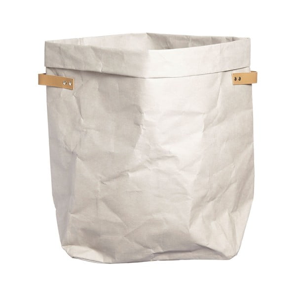 Bílý úložný koš na prádlo z omyvatelného papíru Furniteam Storage, ⌀ 42 cm