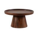 Tumepruun ümmargune mangopuidust diivanilaud ø 80 cm Rose - Marckeric