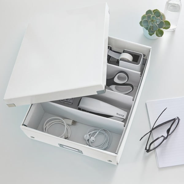 Valge kartongist kaanega hoiukarp Click&Store - Leitz-image-1