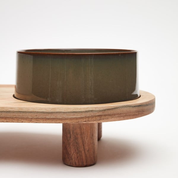 Keraamika kausside komplekt koos alusega 2 tk Dumbi – Kave Home-image-1