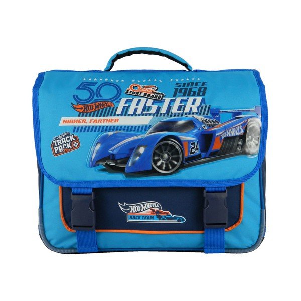 Modrá školní aktovka Bagtrotter Hot Wheels