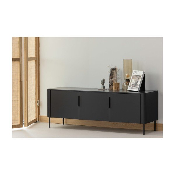 Matt must männipuidust TV-alus 154x56x44 cm Gunnar - WOOOD-image-1