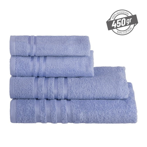 Sinine puuvillane froteerätik 70x140 cm Simple - Casa Selección-image-4