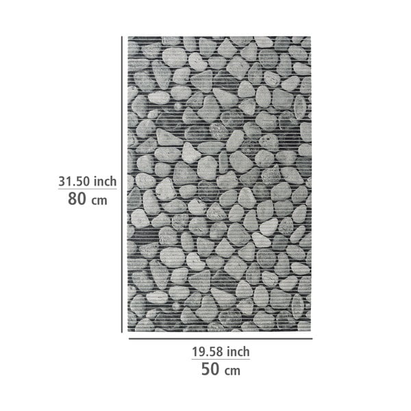 Hall plastikust vannitoamatt 50x80 cm Sassi - Wenko-image-3