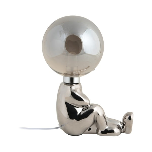 Hõbedane dimmerdatav LED lauavalgusti klaasist varjuga (kõrgus 22,5 cm) Joey - Leitmotiv-image-3