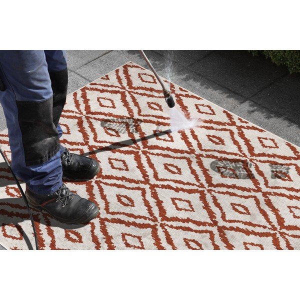 Punase ja valge õuevaip , 80 x 150 cm Rio - NORTHRUGS-image-1