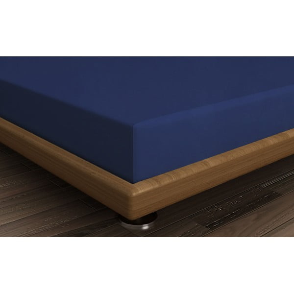 Tumesinine puuvillane kummiga lina 140x200 cm - Mijolnir-image-1