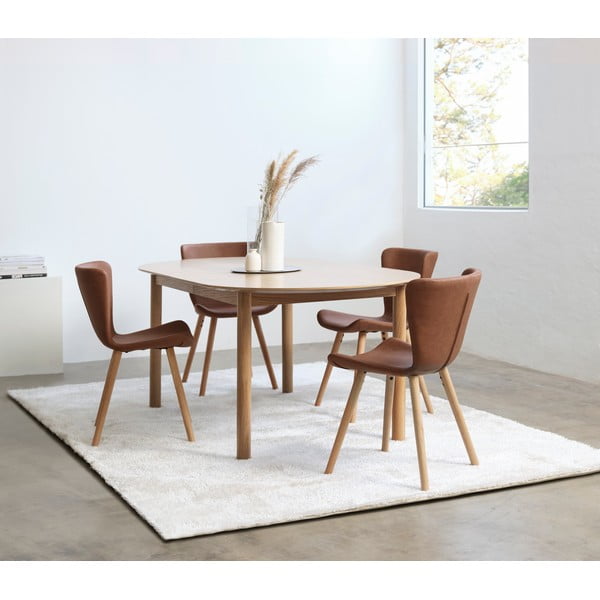 Pruunid metallist söögitoolid 2tk komplektis Teslin - Unique Furniture-image-1