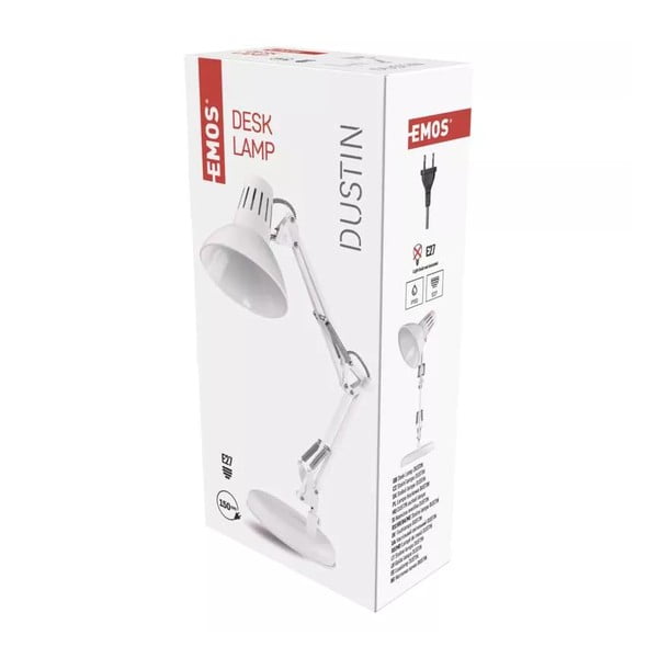 Valge laualamp (kõrgus 46 cm) Dustin - EMOS-image-1
