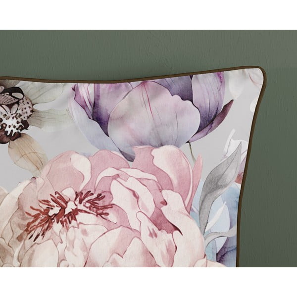 Hall-pruun pikendatud satiin-puuvillast voodipesu üheinimesevoodile 140x220 cm Colinda - Descanso-image-3