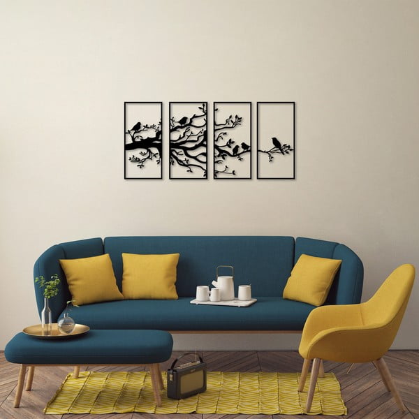 Metallist seinakaunistus 34x70 cm Branch - Wallity-image-3