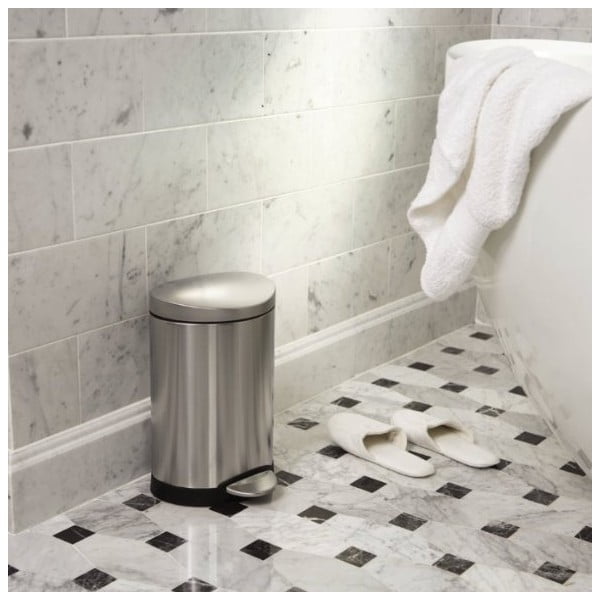 Astmeline terasest prügikast, matt hõbedane 6 l - simplehuman-image-1