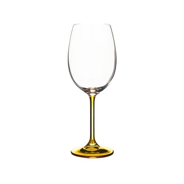Sada 4 sklenic na víno ze žlutého křišťálového skla Bitz Fluidum, 450 ml-image-1