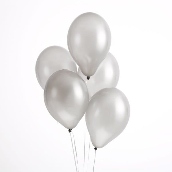 Sada 50 stříbrných balónků Neviti Simply Love