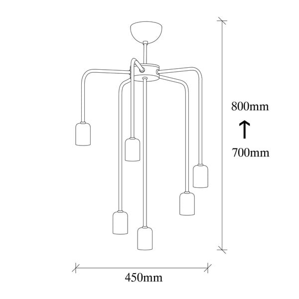 Must metallist rippvalgusti Opviq lights Linos - Opviq lights-image-3
