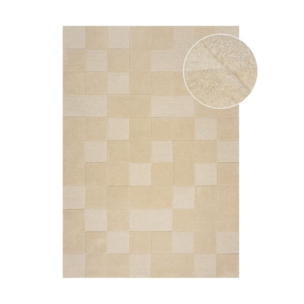 Beež villane vaip 200x290 cm Checkerboard - Flair Rugs