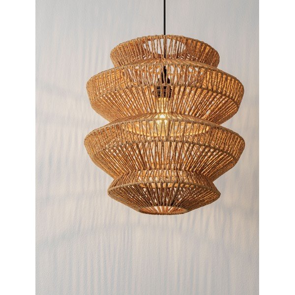Naturaalse värviga köiest ripplamp, läbimõõduga 40 cm Nua - Nova Luce-image-1