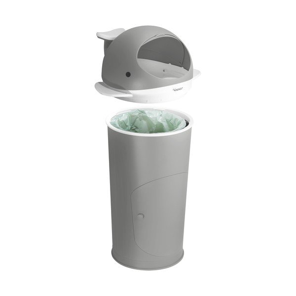 Tumehall plastikust mähkmete prügikast 25 l Whale - Kindsgut-image-4