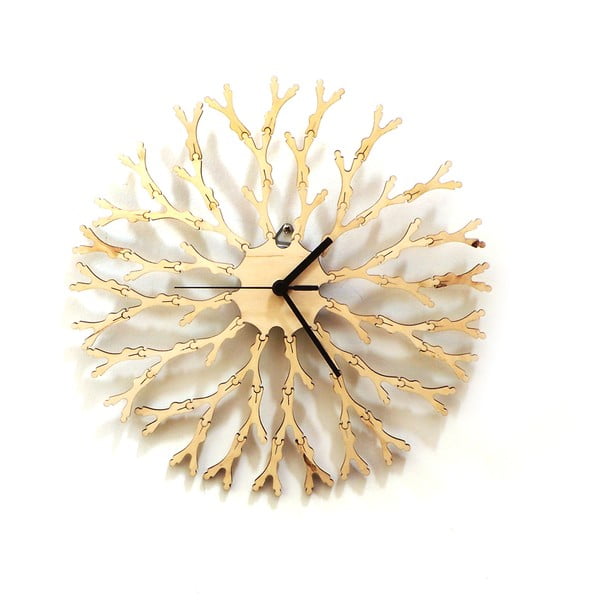 Dřevěné hodiny Dandelion, 29 cm