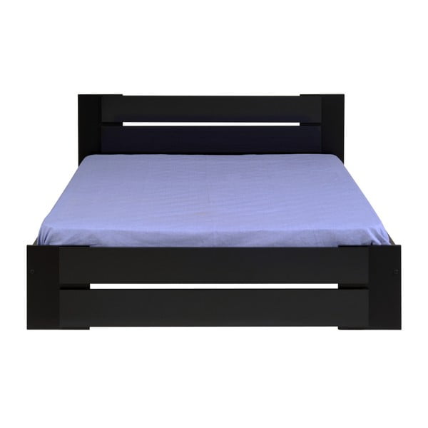 Černá dvoulůžková postel Parisot Arlette, 160 x 200 cm